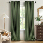 100% Blackout Shield rideau face avant moss green offrant obscurité et style