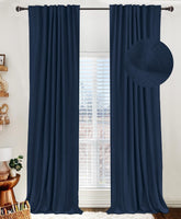 100% Blackout Shield frontal du panneau bleu nuit montrant couverture et élégance