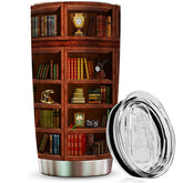 2IMT mug face avant montrant le motif bibliothèque et son grand volume