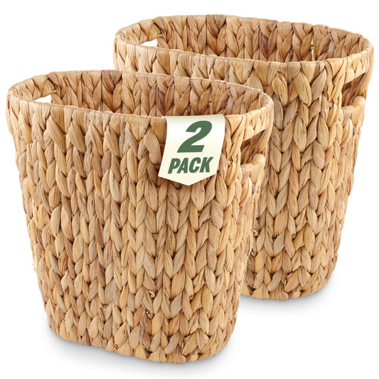 84ECO poubelle rotin vue de face, design compact pour petites pièces