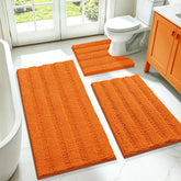 ACCUMTEK vue frontale du tapis de bain orange, apporte confort immédiat
