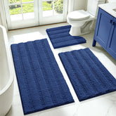 ACCUMTEK face du lot 3 pièces montrant design rayé denim bleu et confort