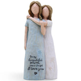 AcowSpt figurine face montrant mère et fille unies et apportant chaleur décorative