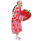 Aemicion face avant du sweat couverture fraise montrant motif et coupe confortable