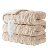 Aheadpret plaid chauffant devant montrant fini beige et chaleur confortable