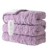 Aheadpret plaid chauffant face avant montrant couverture et couleur violet pour confort immédiat