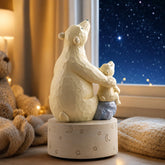 AIDLNS figurine ours polaire face montrant la pose tendre et décoration