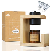 AIKUT lampe chauffe-bougie face avant en bois apportant chaleur décorative