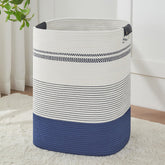 AINUOQI panier face avant bleu blanc, rangement élégant et pratique