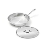 All‑Clad poêle D3 10" face avant avec couvercle montrant robustesse