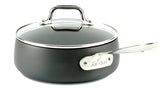 All‑Clad casserole HA1 vue frontale avec couvercle offrant cuisson visible et contrôle