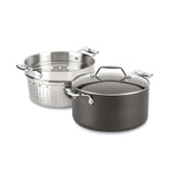 All-Clad multi-pot vue de face montrant la capacité et la finition, pratique pour repas familiaux