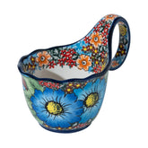 ALMA bol face motif bleu floral montrant l'esthétique et l'usage
