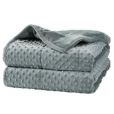 Alomidds couverture frontale Queen gris montrant confort et design réversible