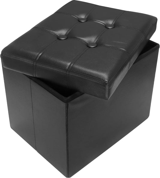 AmasSmile pouf ottoman vue de face, design élégant et gain de place