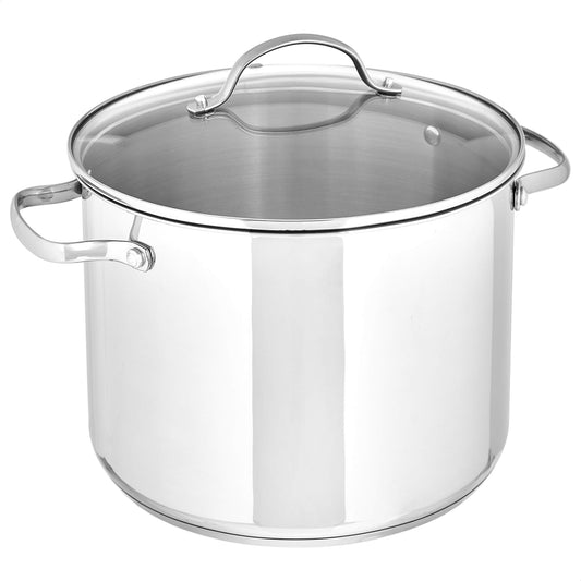Amazon Basics faitout inox face avant montrant capacité et design solide