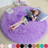 Amdrebio tapis face entière violet montrant confort et design