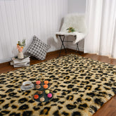 Amearea tapis face avant motif léopard khaki élégance instantanée