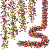 Ammyoo guirlande face avant montrant fleurs réalistes et aspect décoratif