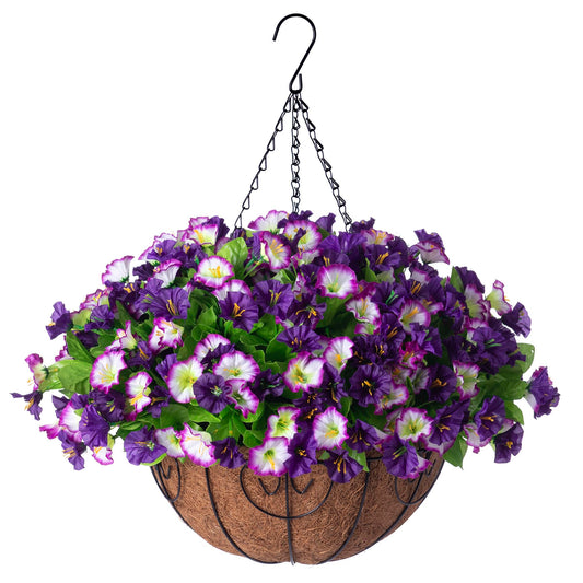 Ammyoo panier face montrant la composition florale et effet décoratif durable