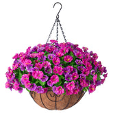 Ammyoo panier suspendu face montrant fleurs réalistes et décor immédiat