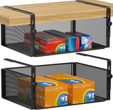 AmonHouseware panier suspendu noir vue de face montrant capacité et finition