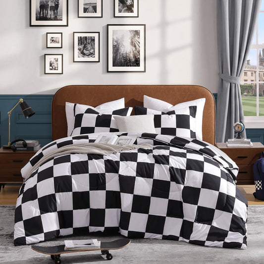 Andency couette avant packaging montrant motif vichy et gain de temps