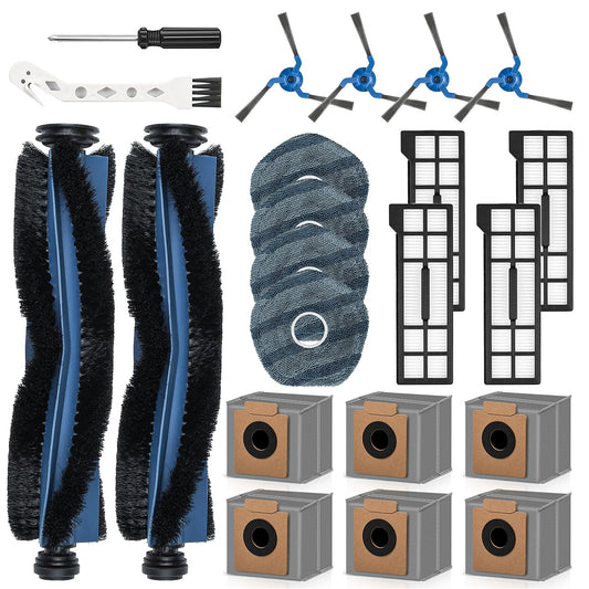 AnDongo vue d'ensemble du kit 22 pièces pour eufy X10 Pro Omni, remplacement complet