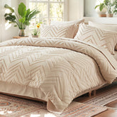 Anluoer couette face ensemble beige, confort et style harmonieux
