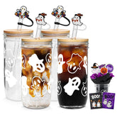 ANOTION verre mason face packagé montrant design fantôme et effet festif
