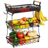 ANTOPY vue avant du panier trois niveaux, organisation efficace du comptoir
