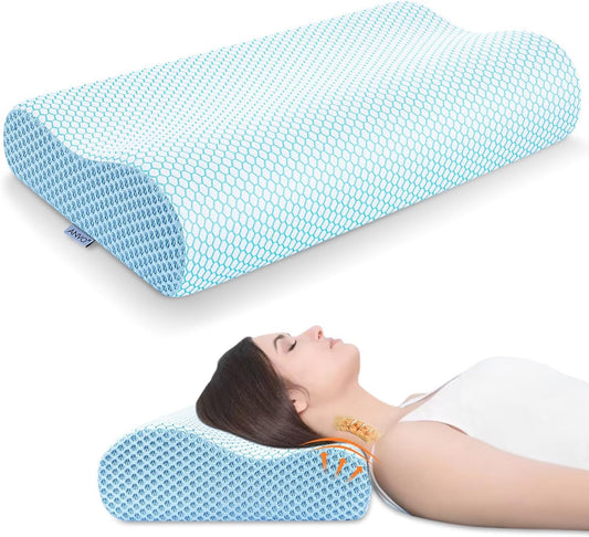 Anvo oreiller face avant et emballage présentant design ergonomique et qualité
