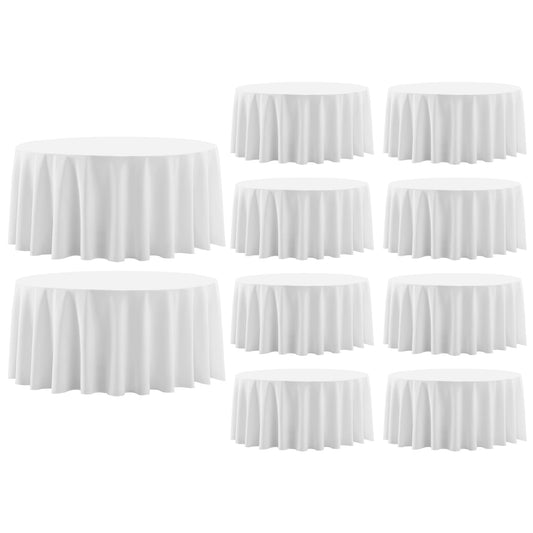 Aocoz nappe ronde 120 pouces posée face avant montrant couverture complète