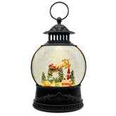 AOMIL globe de neige de face montrant éclairage LED et ambiance chaleureuse