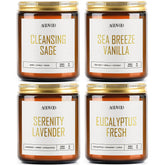 AOOVOO coffret face montrant quatre bougies, design élégant