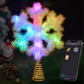 Aoycocr flocon 8 pouces vue de face illuminé, apporte une touche festive modernisée