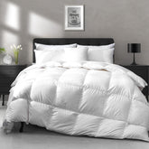 APSMILE couette king face avant présentant style hôtelier et confort moelleux
