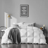 APSMILE emballage de la couette oversized king montrant format et étiquette bénéfice