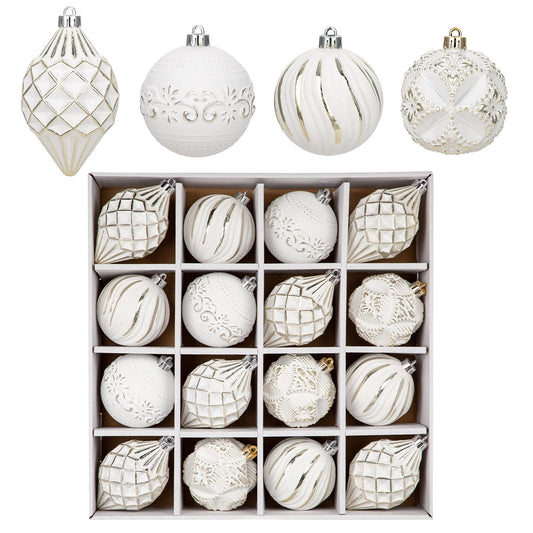 Arborus coffret avant montrant 16 boules élégantes et rangement pratique