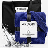 ARDORI couverture imperméable face avant indigo protège matelas et décor