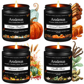 Aredenua coffret 4 bougies automne, présentation élégante pour offrir