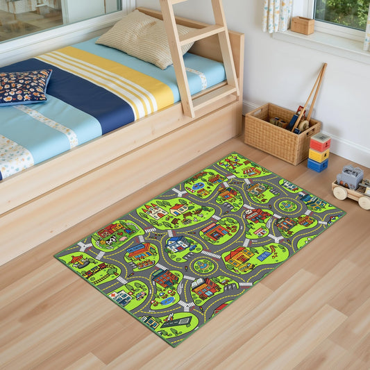 Arenarug tapis face avant avec carte de ville, stimule le jeu éducatif