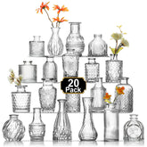 Arme ensemble de 20 mini-vases montrant assortiment, idéale pour centres de table