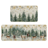 Artoid Mode vue avant du tapis avec motif sapins pour décoration festive