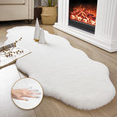 Ashler Home Deco vue face avant du tapis blanc, apporte confort visuel