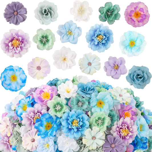 ATTGREAT packaging avant montrant 210 têtes de fleurs bleues, idéal pour grands projets
