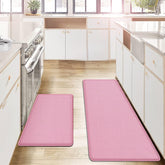 AUTODECO ensemble de tapis de cuisine rose vue frontale confort antifadigue