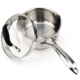 AVACRAFT casserole face avant montrant conception tri-ply et capacité compacte