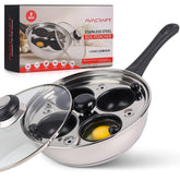 AVACRAFT vue avant de la poêle à pocher œufs pour cuisson uniforme
