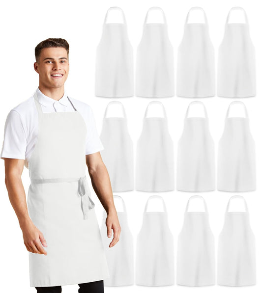 Avalon Kitchen tablier blanc vue de face protégeant vêtements professionnelle